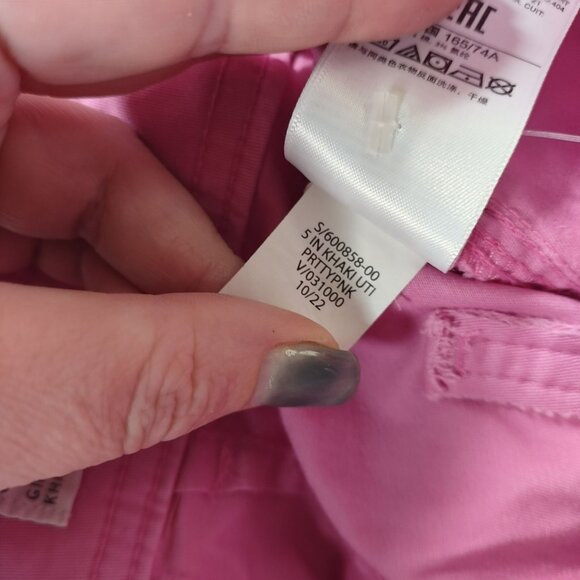 GAP Womens Pink Khaki Shorts 8 Girlfriend Fit Mid Rise‎ Casual Summer Classic - Picture 9 of 10